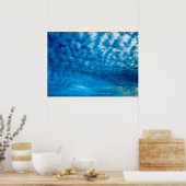 Abstracte blauwe lucht poster (Keuken)
