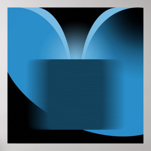 Abstracte blauwe luxe met zwarte AP0004 Poster (Voorkant)