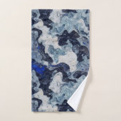 Abstracte blauwe marmer bad handdoek (Handdoek)