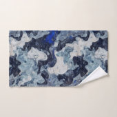 Abstracte blauwe marmer bad handdoek (Handdoek)
