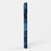 Abstracte Blauwe Marmer Kunst met Gouden Glitter A Case-Mate iPhone Case (Achterkant/rechts)