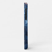 Abstracte Blauwe Marmer Kunst met Gouden Glitter A Case-Mate iPhone Case (Achterkant/links)