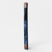 Abstracte Blauwe Marmer Kunst met Gouden Glitter A Case-Mate iPhone Case (Achterkant/links)
