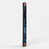 Abstracte Blauwe Marmer Kunst met Gouden Glitter A Case-Mate iPhone Case (Achterkant/rechts)