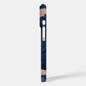 Abstracte Blauwe Marmer Kunst met Gouden Glitter A Case-Mate iPhone Case (Achterkant / Links)