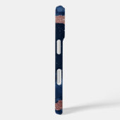 Abstracte Blauwe Marmer Kunst met Gouden Glitter A Case-Mate iPhone Case (Achterkant / Rechts)