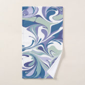 Abstracte blauwe marmer stijlvol, speciaal aangepa bad handdoek (Handdoek)