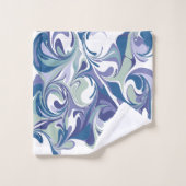 Abstracte blauwe marmer stijlvol, speciaal aangepa bad handdoek (Wasdoekje)