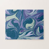 Abstracte blauwe marmer stijlvol, speciaal aangepa legpuzzel (Horizontaal)