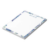 Abstracte blauwe marmer stijlvol, speciaal aangepa notitieblok (Linkerzijde)