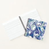 Abstracte blauwe marmer stijlvol, speciaal aangepa notitieboek (Binnen)