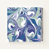 Abstracte blauwe marmer stijlvol, speciaal aangepa notitieboek (Achterkant)