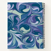 Abstracte blauwe marmer stijlvol, speciaal aangepa notitieboek (Achterkant)
