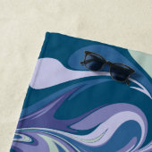 Abstracte blauwe marmer stijlvol, speciaal aangepa strandlaken (In situ)