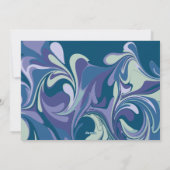 Abstracte blauwe marmer stijlvolle aangepaste foto feestdagenkaart (Achterkant)