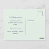 Abstracte blauwe marmer We hebben Adres gewijzigd Briefkaart (Achterkant)