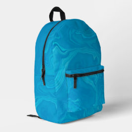 Abstracte Blauwe Marmeren Gepersonaliseerde Bedrukte Rugzak