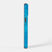 Abstracte Blauwe Marmeren Gepersonaliseerde HP Lap iPhone 15 Case (Rechterkant)