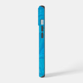 Abstracte Blauwe Marmeren Gepersonaliseerde HP Lap iPhone 15 Case (Linkerkant)