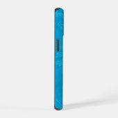 Abstracte Blauwe Marmeren Gepersonaliseerde HP Lap iPhone 15 Case (Rechterkant)