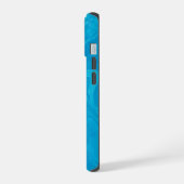 Abstracte Blauwe Marmeren Gepersonaliseerde HP Lap iPhone 15 Case (Linkerkant)