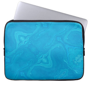 Abstracte Blauwe Marmeren Gepersonaliseerde HP Lap Laptop Sleeve