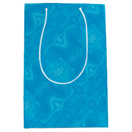 Abstracte Blauwe Marmeren Gepersonaliseerde HP Lap Medium Cadeauzakje