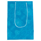 Abstracte Blauwe Marmeren Gepersonaliseerde HP Lap Medium Cadeauzakje (Achterkant)
