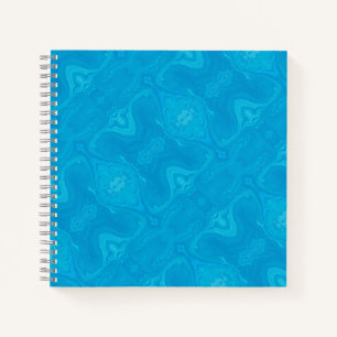 Abstracte Blauwe Marmeren Gepersonaliseerde HP Lap Notitieboek