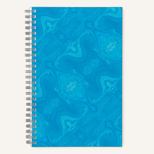 Abstracte Blauwe Marmeren Gepersonaliseerde HP Lap Notitieboek