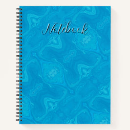 Abstracte Blauwe Marmeren Gepersonaliseerde HP Lap Notitieboek