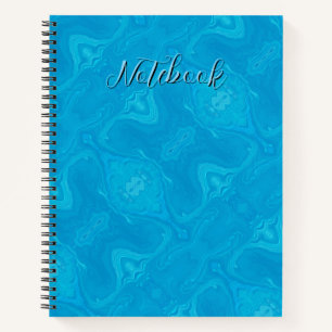Abstracte Blauwe Marmeren Gepersonaliseerde HP Lap Notitieboek