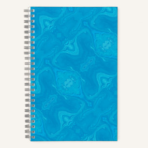 Abstracte Blauwe Marmeren Gepersonaliseerde HP Lap Notitieboek
