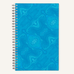 Abstracte Blauwe Marmeren Gepersonaliseerde HP Lap Notitieboek
