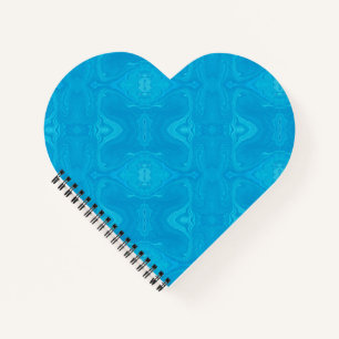 Abstracte Blauwe Marmeren Gepersonaliseerde HP Lap Notitieboek