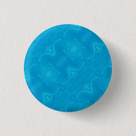 Abstracte Blauwe Marmeren Gepersonaliseerde HP Lap Ronde Button 3,2 Cm (Voorkant)