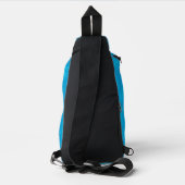Abstracte Blauwe Marmeren Gepersonaliseerde HP Lap Sling Bag (Achterkant)