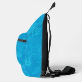 Abstracte Blauwe Marmeren Gepersonaliseerde HP Lap Sling Bag (Rechts)
