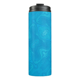 Abstracte Blauwe Marmeren Gepersonaliseerde HP Lap Thermosbeker