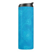 Abstracte Blauwe Marmeren Gepersonaliseerde HP Lap Thermosbeker (Gedraaid links)
