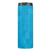 Abstracte Blauwe Marmeren Gepersonaliseerde HP Lap Thermosbeker (Achterkant)