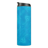 Abstracte Blauwe Marmeren Gepersonaliseerde HP Lap Thermosbeker (Geroteerd rechts)