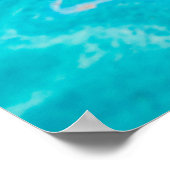 Abstracte blauwe marmertextuur poster (Hoek)