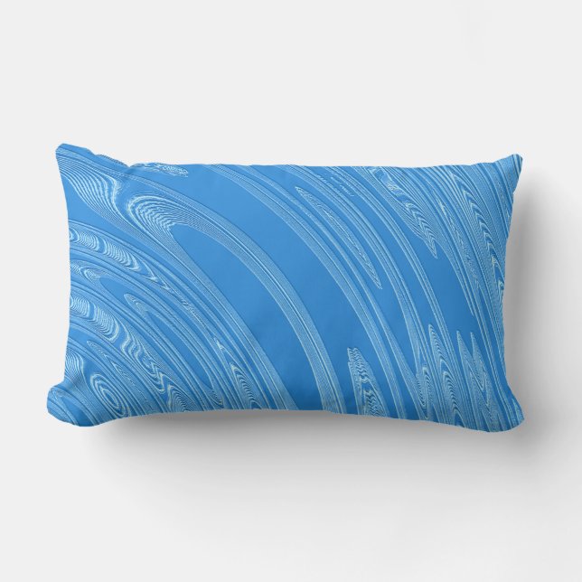 abstracte blauwe metalen textuur kussen (Voorkant)