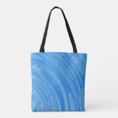 abstracte blauwe metalen textuur tote bag (Achterkant)