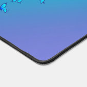 Abstracte Blauwe Moonbeams en Vlinders Bureaumat (Hoek)