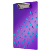 Abstracte Blauwe Moonbeams en Vlinders Klembord (Links)