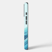Abstracte blauwe oceaangolven Case-Mate iPhone case (Achterkant / Links)