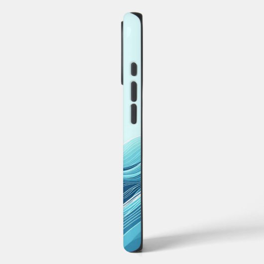 Abstracte blauwe oceaangolven Case-Mate iPhone case (Achterkant / Links)
