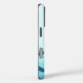 Abstracte blauwe oceaangolven Case-Mate iPhone case (Achterkant / Rechts)